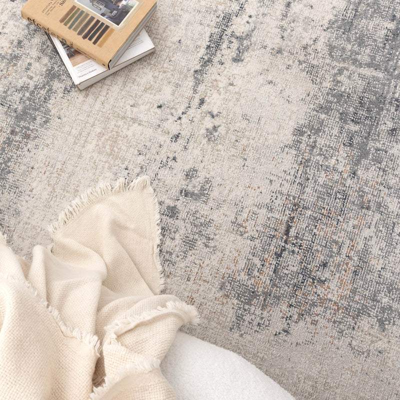 Lawson Distressed Splash Beige Blue Rug 5
