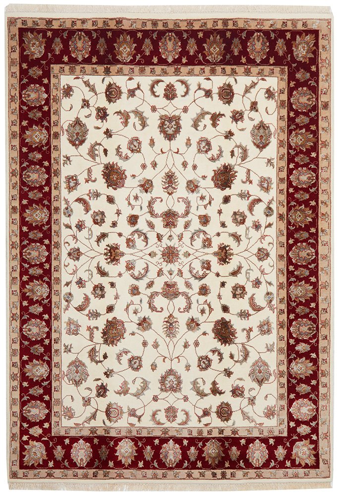Tabriz Handmade Garden Design Wool With Silk Rug 238X169CM, Rugs Online Rugs Sydney Australia, www.rugsonlinerugs.com.au