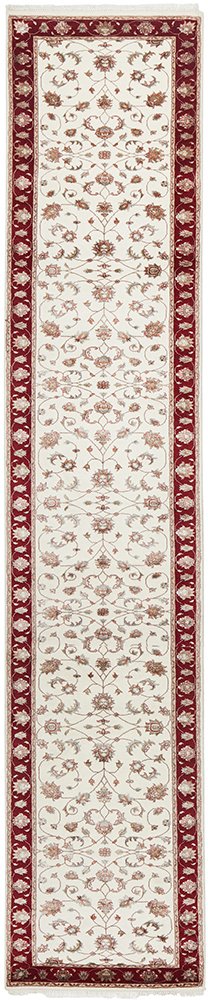 Tabriz Handmade Indo Garden Wool With Silk Runner Rug 487X85CM, Rugs Online Rugs Sydney Australia, www.rugsonlinerugs.com.au