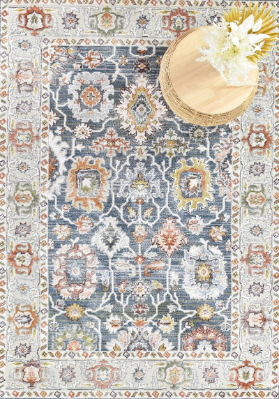 Dakota Navy Floral Rug