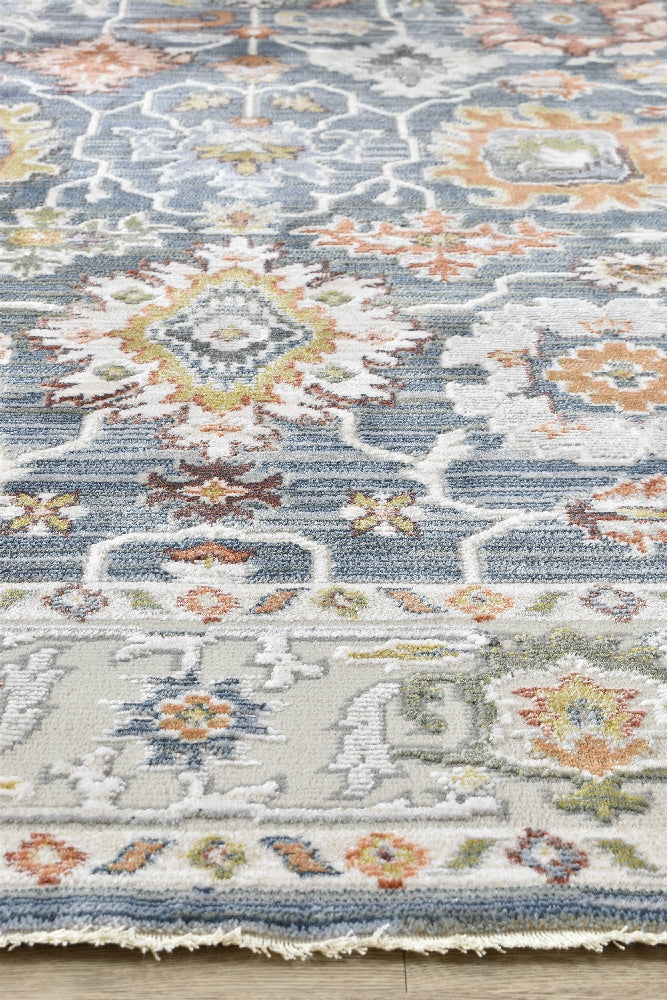 Dakota Navy Floral Rug