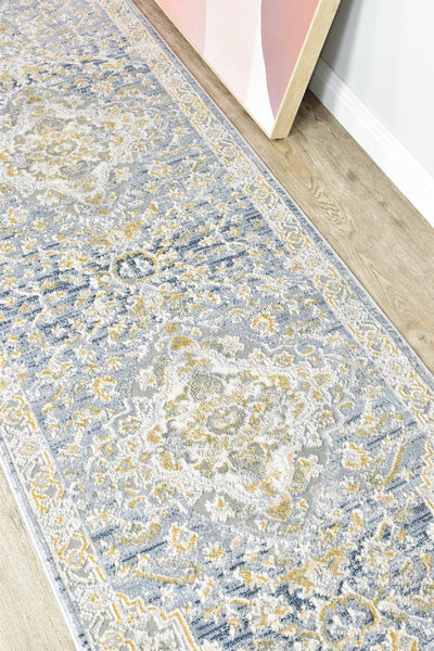 Dakota Medallion Distressed Runner Rug, Rugs Online Rugs Sydney Australia, www.rugsonlinerugs.com.au