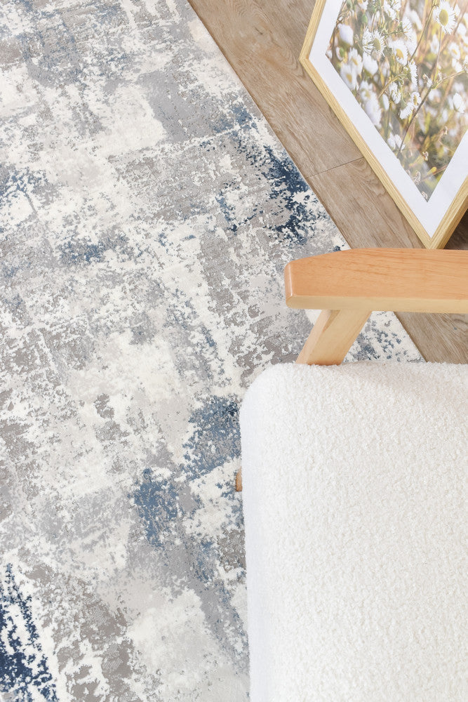 Rugbella Modern Navy LGrey Runner Rug