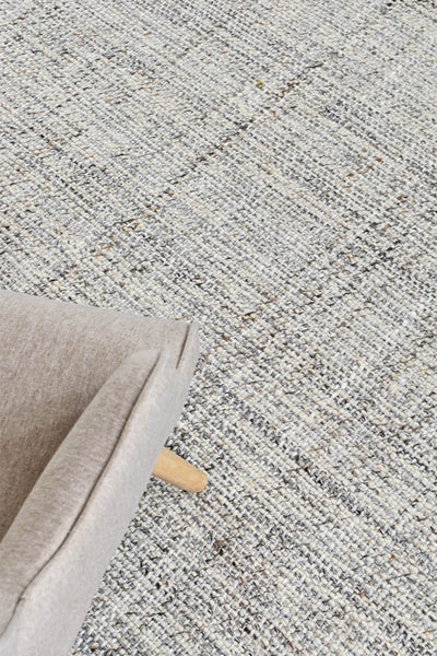 Platinum Ivory Grey Wool Rug