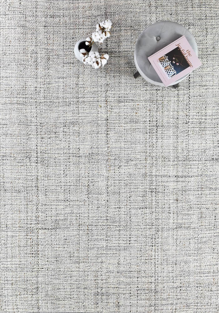 Platinum Ivory Grey Wool Rug