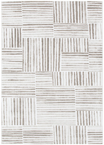 Nirvana Geo Lines Beige Modern Rug