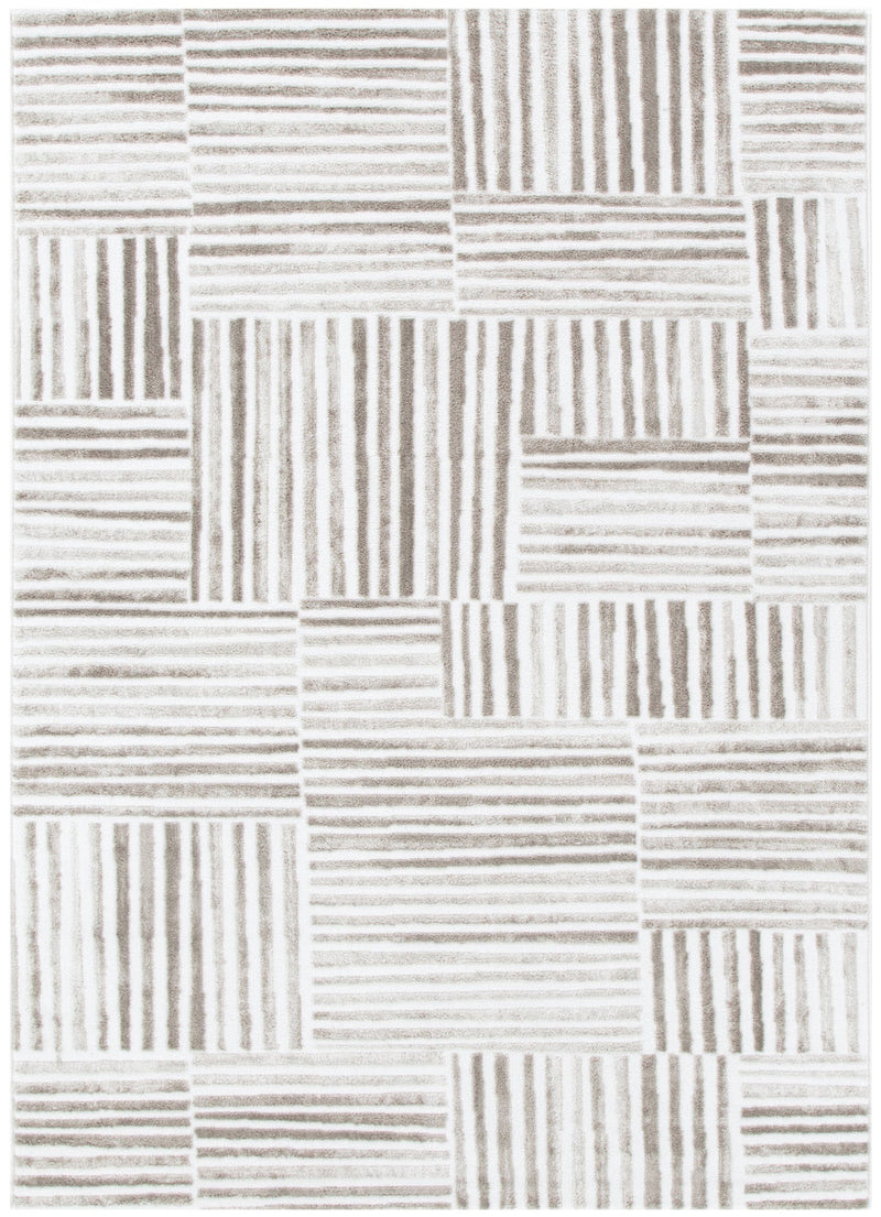 Nirvana Geo Lines Beige Modern Rug
