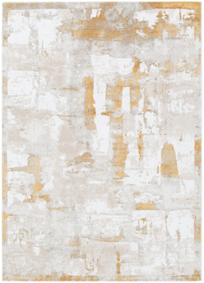 Nirvana Abstract Cosy Gold Rug