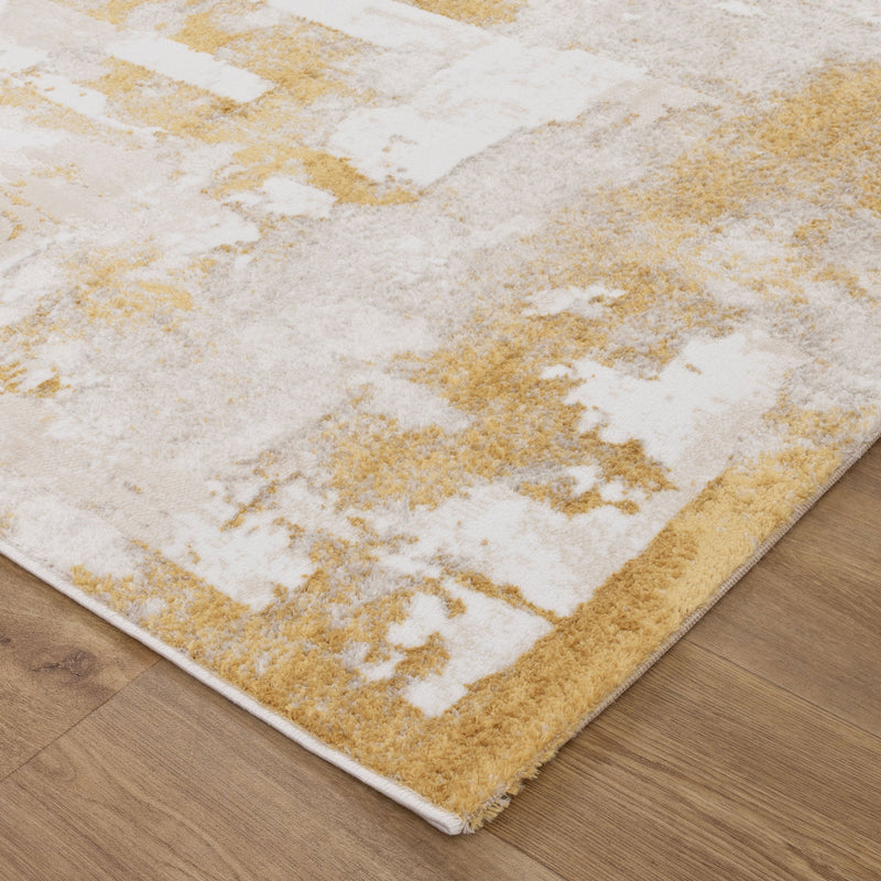 Nirvana Abstract Cosy Gold Rug