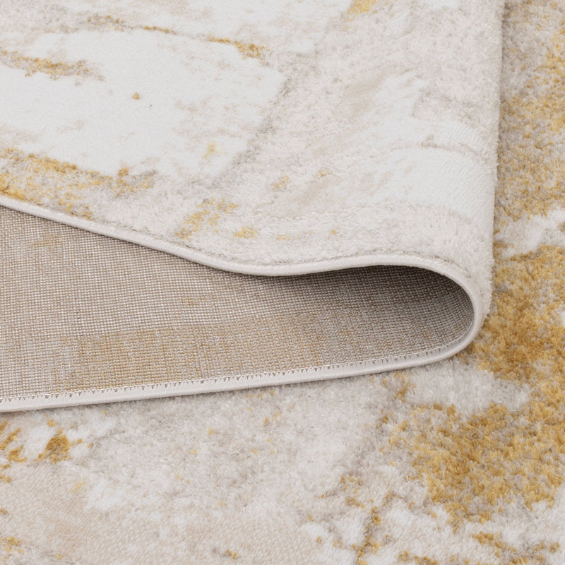 Nirvana Abstract Cosy Gold Rug