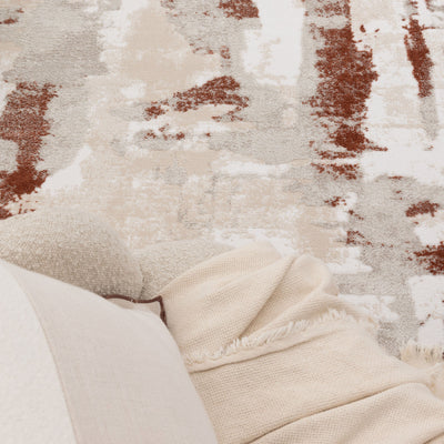 Nirvana Abstract Cosy Rust Rug