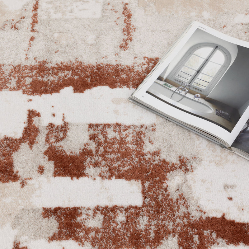 Nirvana Abstract Cosy Rust Rug