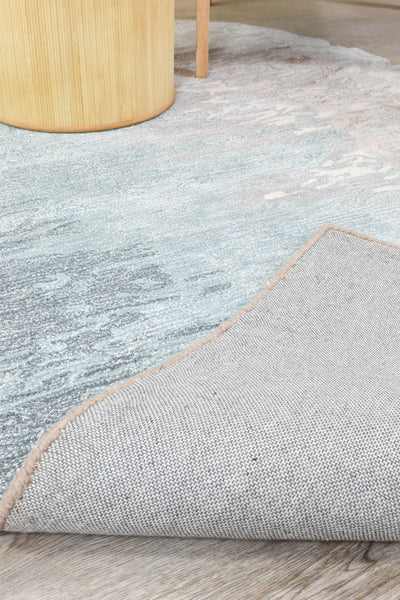Lomax Coastal Beach Designer Wool Blend Rug