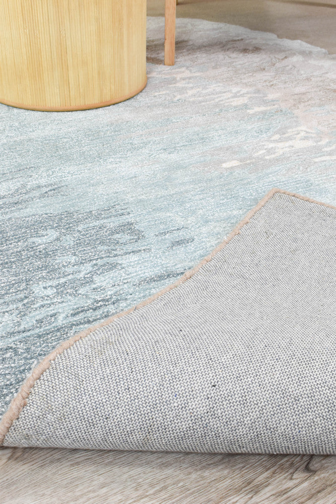 Lomax Coastal Beach Designer Wool Blend Rug
