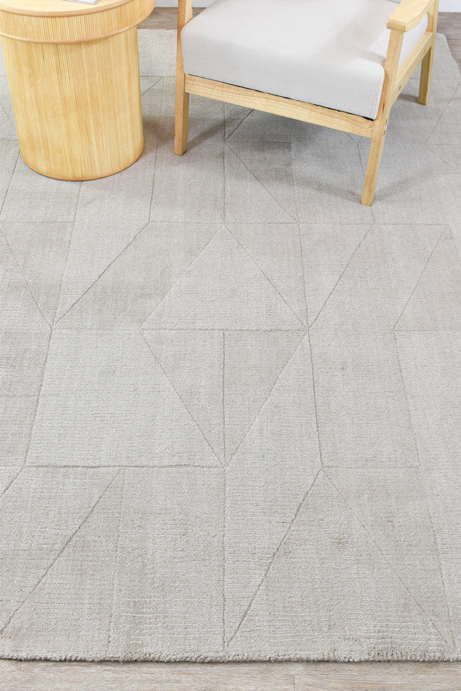 Lomax Moon Light Natural Wool Cotton Rug