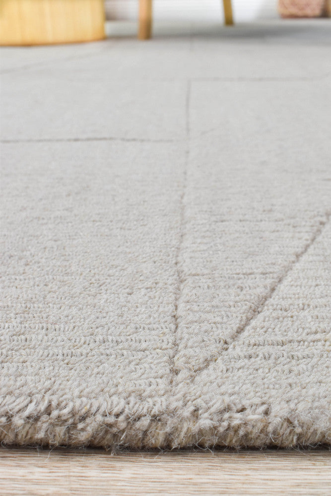 Lomax Moon Light Natural Wool Cotton Rug