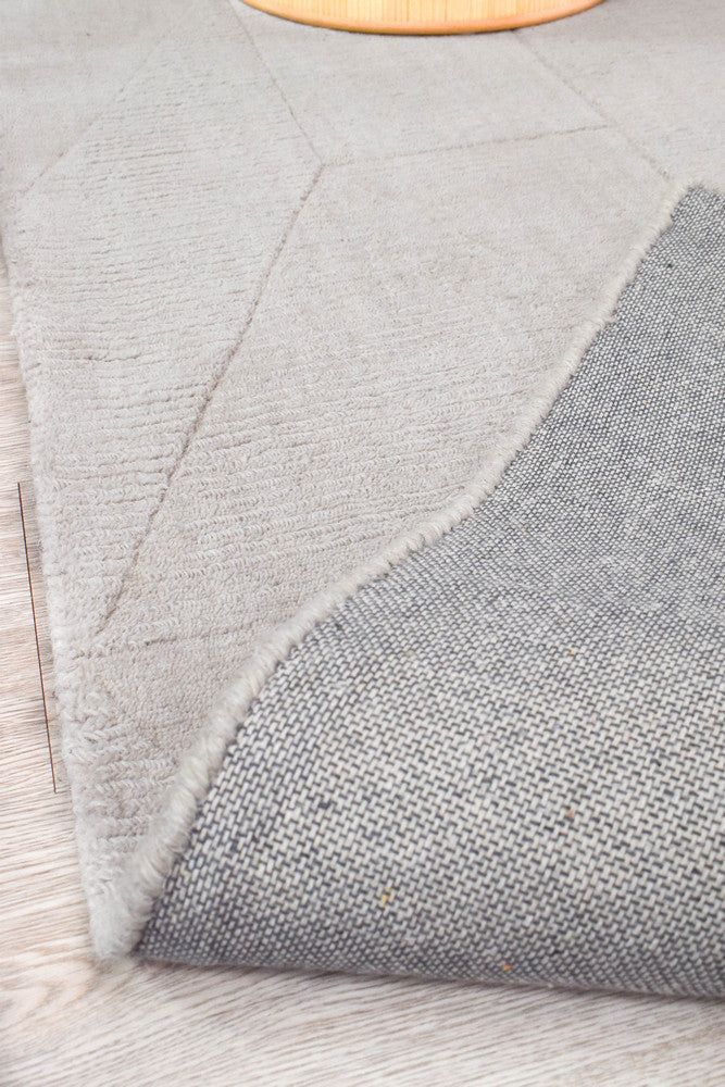 Lomax Moon Light Natural Wool Cotton Rug