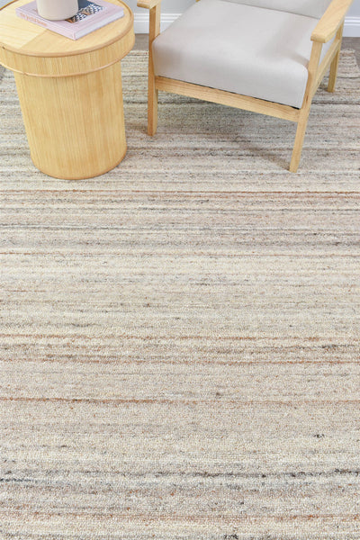 Lomax Pebble Natural Wool Cotton Rug