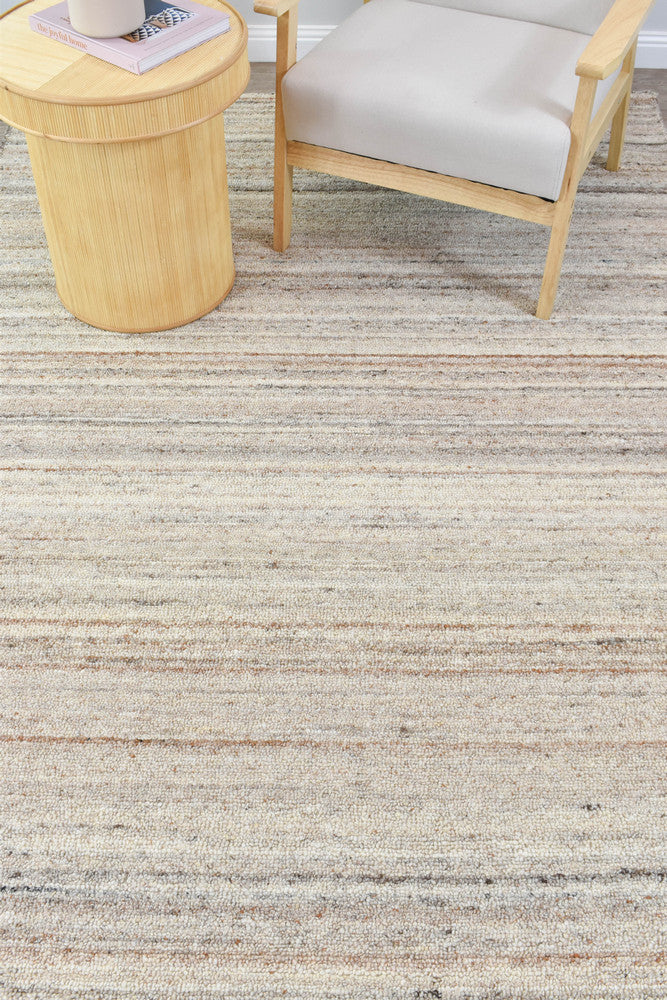 Lomax Pebble Natural Wool Cotton Rug