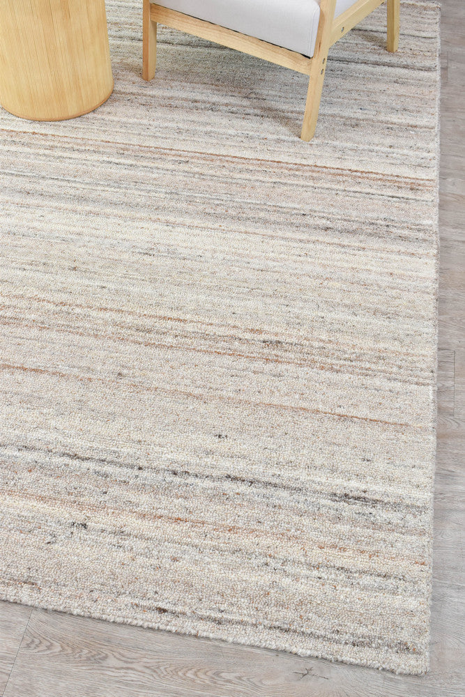 Lomax Pebble Natural Wool Cotton Rug