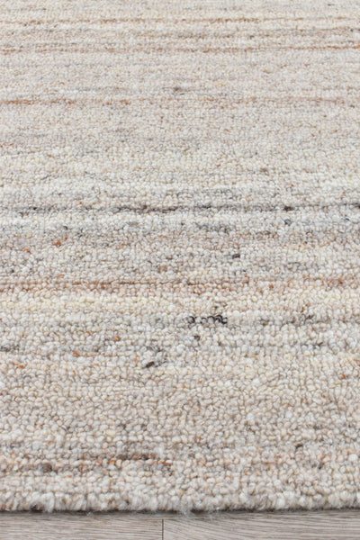 Lomax Pebble Natural Wool Cotton Rug