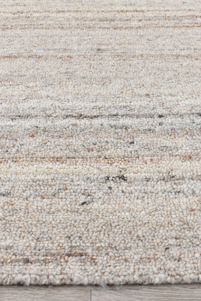 Lomax Pebble Natural Wool Cotton Rug