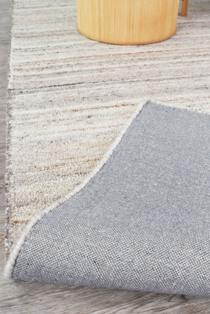 Lomax Pebble Natural Wool Cotton Rug
