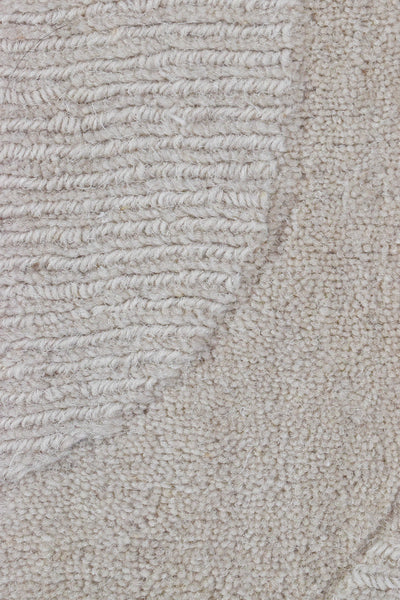 Lomax Powdered Beige Natural Wool Cotton Rug