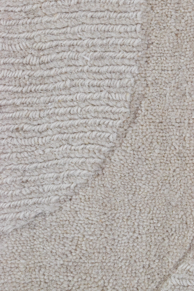Lomax Powdered Beige Natural Wool Cotton Rug