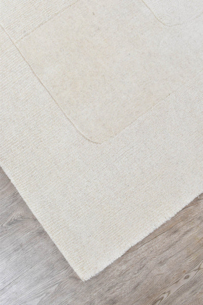 Lomax Velvet Coastal Natural Ivory Wool Cotton Rug
