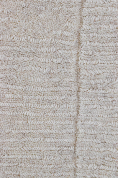 Lomax Velvet Coastal Natural Ivory Wool Cotton Rug