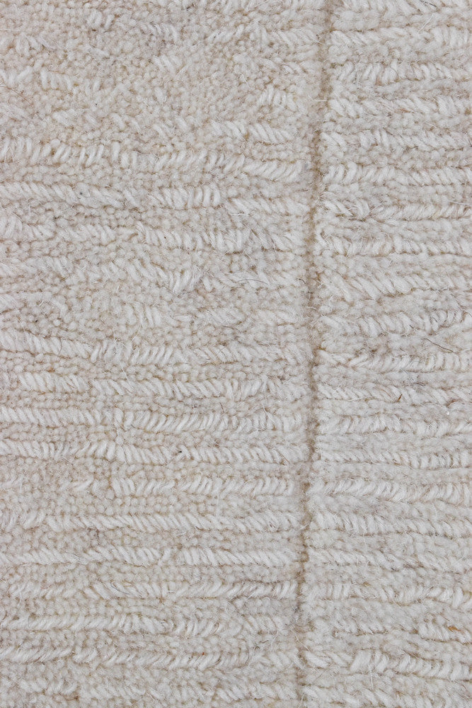 Lomax Velvet Coastal Natural Ivory Wool Cotton Rug