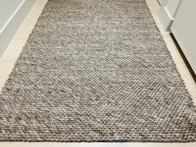 Chicago Drops Skandi Brown Wool Runner Rug