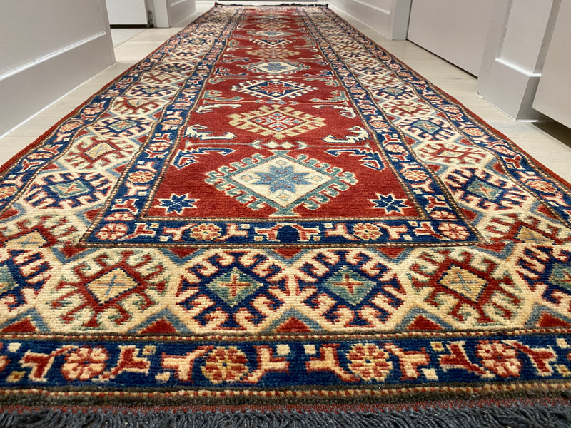 Kazak Super Fine Afghan Veggie Dye Rug (550-818) 339x81cm