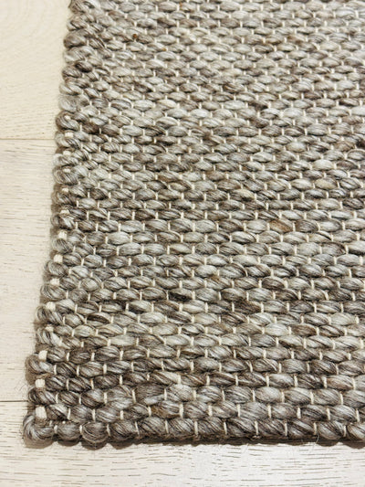 Chicago Drops Skandi Brown Wool Runner Rug