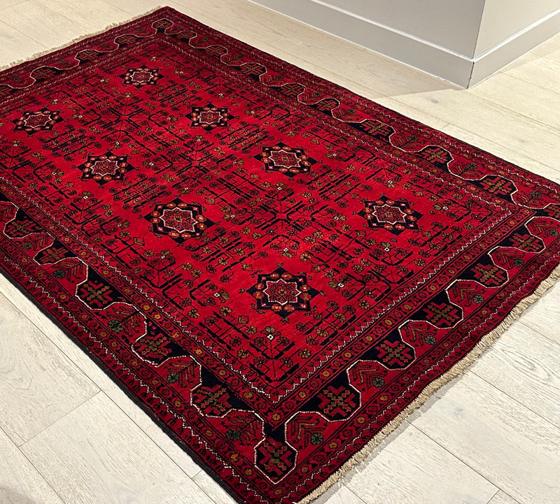 Kamyab Afghan Fine Handmade Tribal Runner Rug (550-1920) 177x124cm