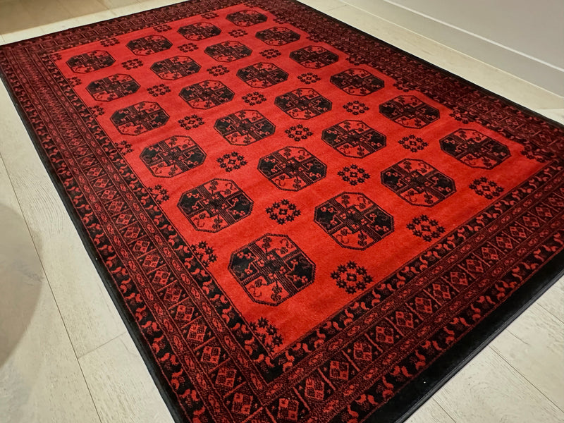 Istanbul Collection Classic Afghan Pattern Red Rugs, Rugs Online Sydney Australia., www.rugsonlinerugs.com.au