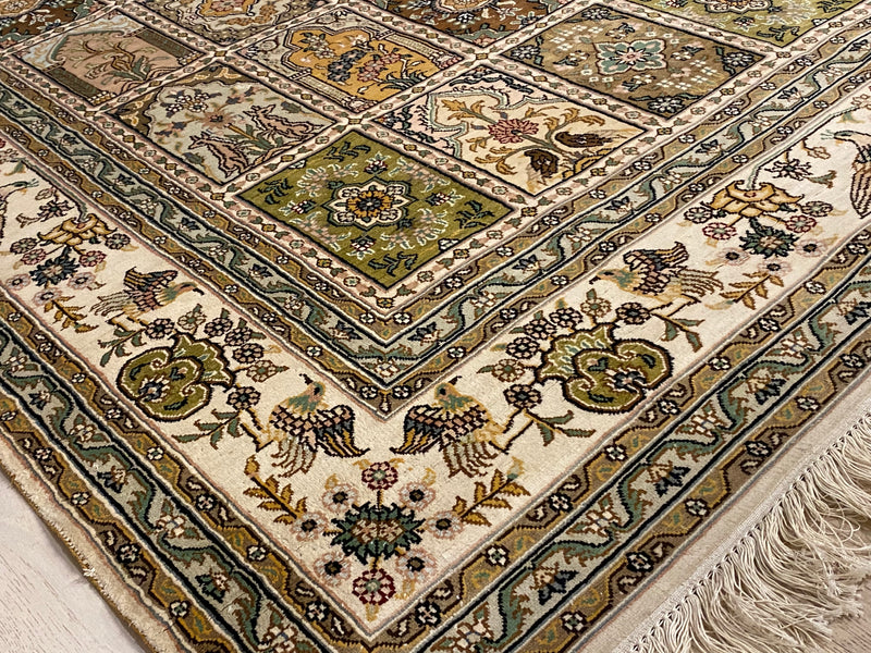 Four Season Compartment Silk Rug (STK 580-11) 245x155cm