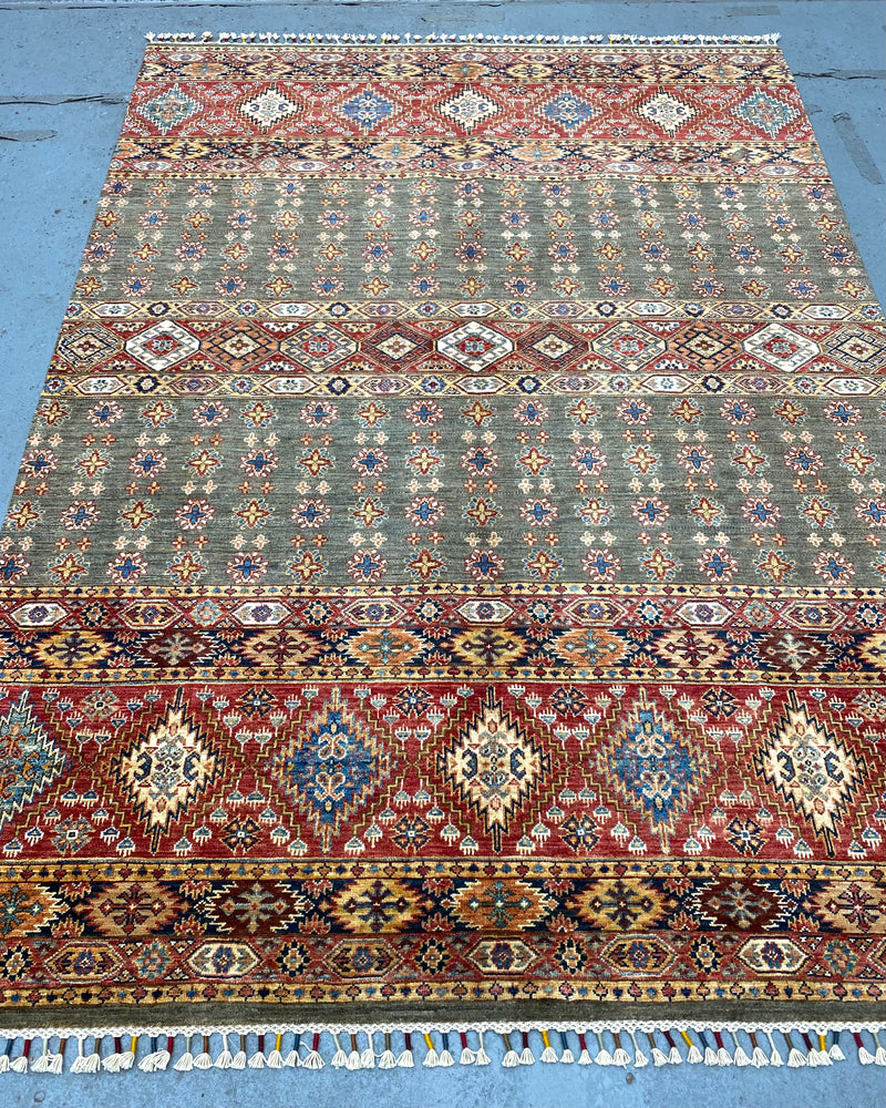 Afghan Kazak Khorgin, handmade wool, Rugs Online Rugs Sydney Australia. www.rugsonlinerugs.com.au