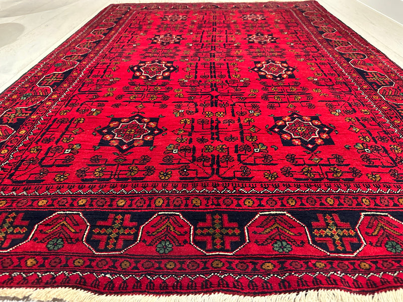 Kamyab Afghan Fine Handmade Tribal Runner Rug (550-1920) 177x124cm