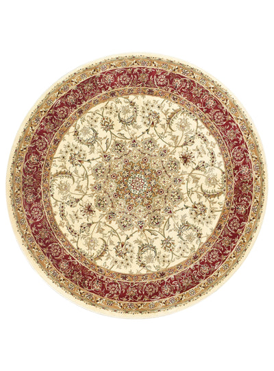 Classic Garden Medallion 15 Cream Red Round Rug, Rugs Online Rugs Sydney Australia, www.rugsonlinerugs.com.au