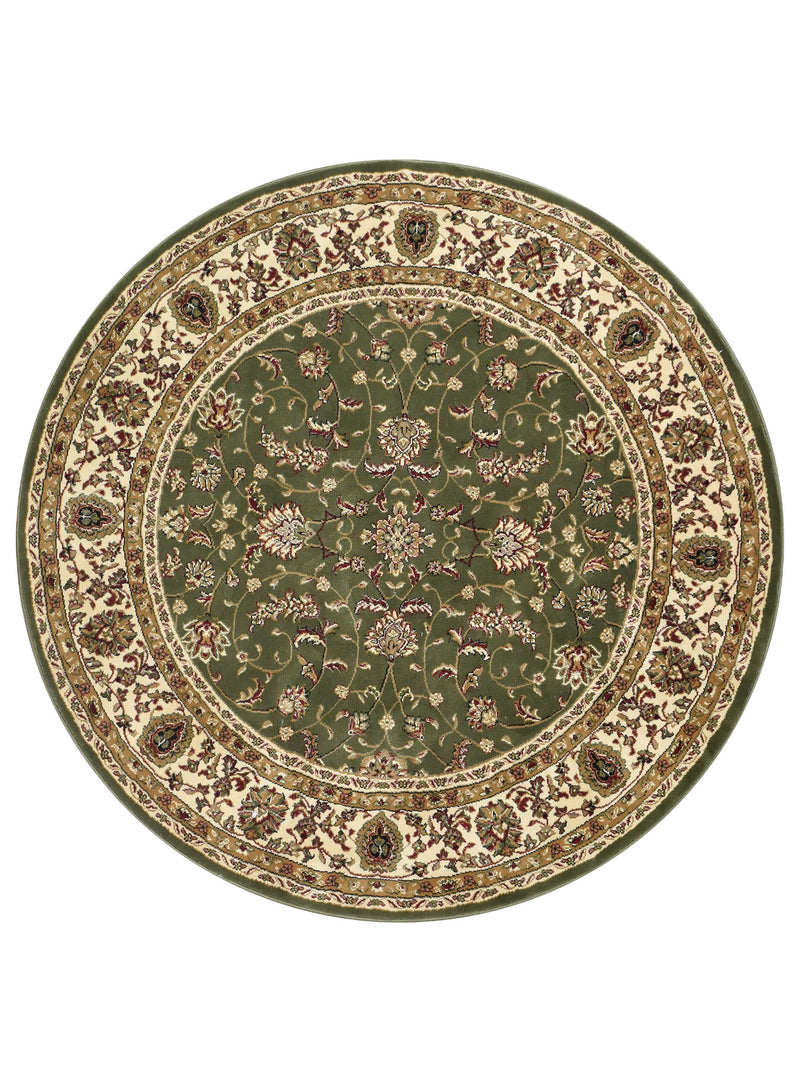 Classic Garden All Over 79 Green Round Rug, Rugs Online Rugs Sydney Australia, www.rugsonlinerugs.com.au