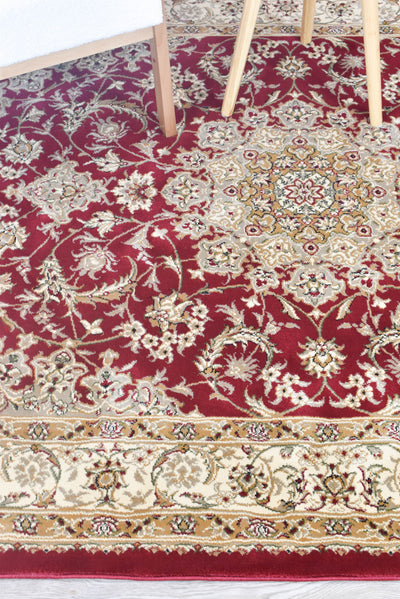 Classic Garden Medallion 15 Red Rug