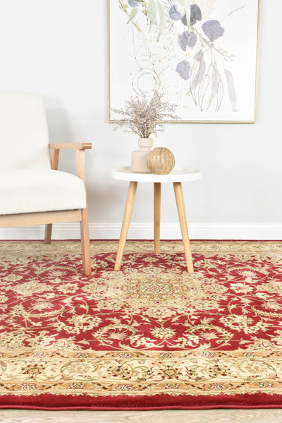 Classic Garden Medallion 15 Red Rug