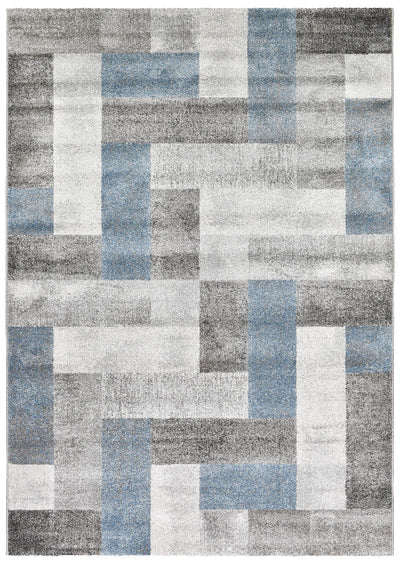 Chester Boxes Blue Rug 34034, Rugs Online Rugs Sydney Australia, www.rugsonlinerugs.com.au