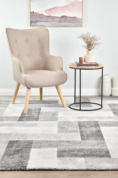 Chester Boxes Mushroom Grey Rug 34034-6171 , Rugs Online Rugs Sydney Australia, www.rugsonlinerugs.com.au