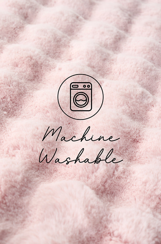 Bubble Blush - Machine Washable Soft Rug