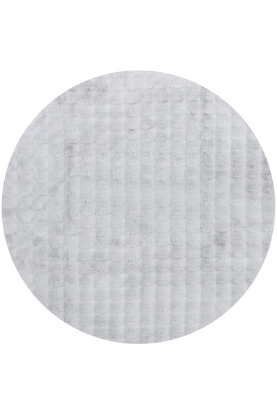 Bubble Silver - Machine Washable Soft Rug