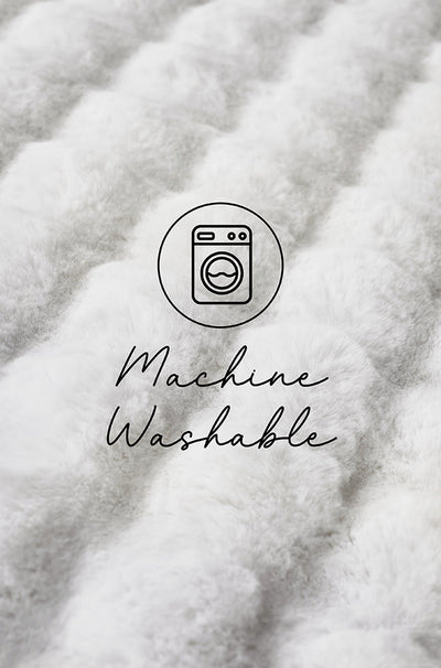 Bubble White - Machine Washable Soft Rug