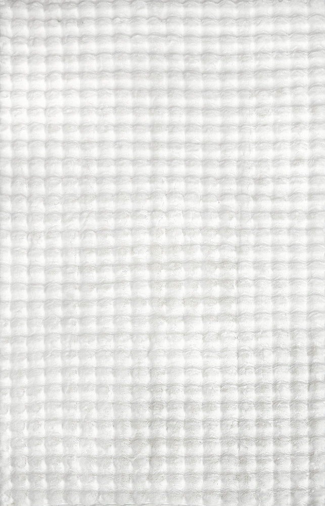 Bubble White - Machine Washable Soft Rug